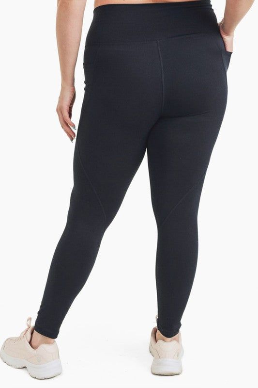 Mono B Curvy Tapered Band Essential High Waist Leggings us.meeeshop - 