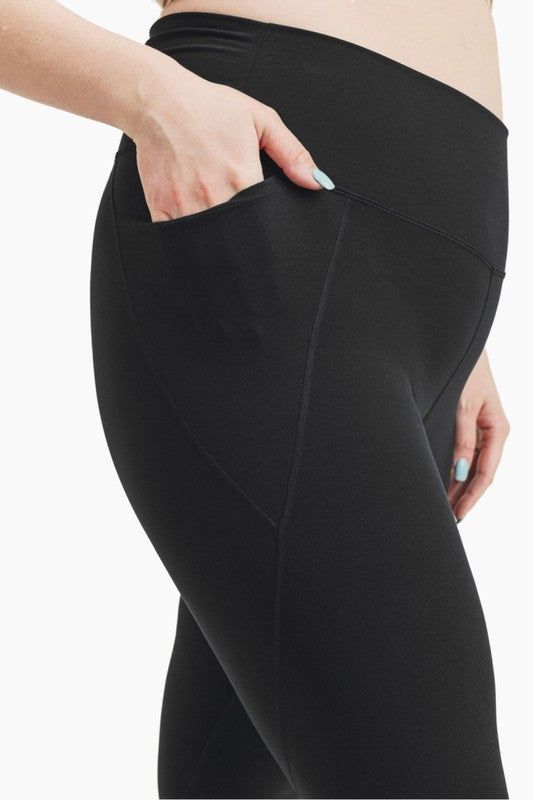 Mono B Curvy Tapered Band Essential High Waist Leggings us.meeeshop - 