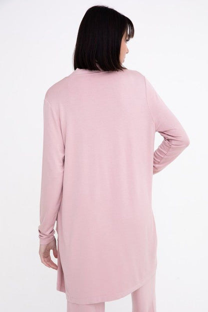 Mono B | Lounge Open-Front Terry Cardigan us.meeeshop - 