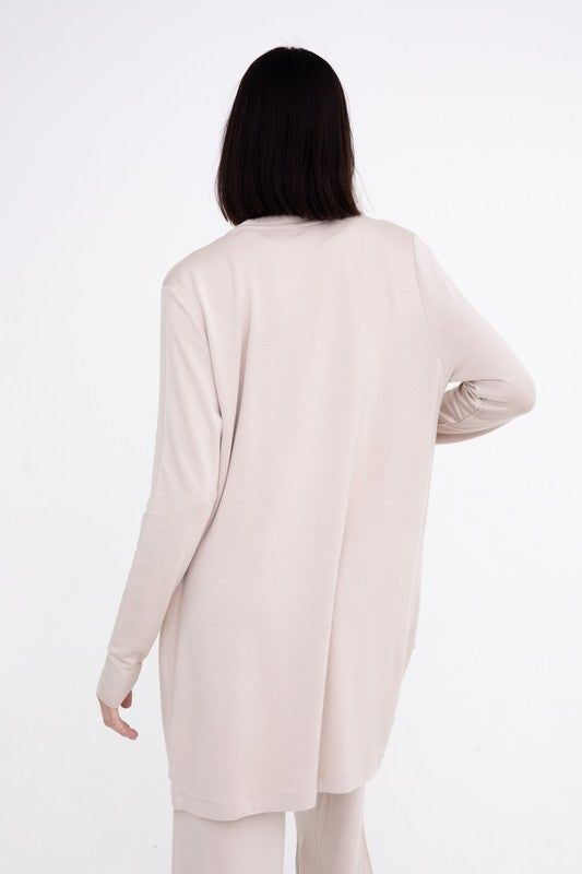 Mono B | Lounge Open-Front Terry Cardigan us.meeeshop - 