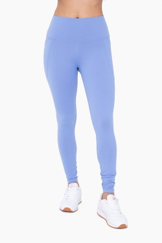 Mono B Tapered Band Essential Solid Highwaist Leggings us.meeeshop - 