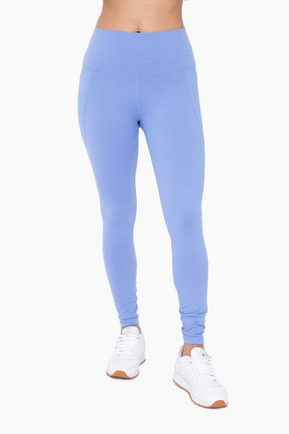 Mono B Tapered Band Essential Solid Highwaist Leggings us.meeeshop - 