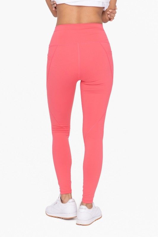 Mono B Tapered Band Essential Solid Highwaist Leggings us.meeeshop - 