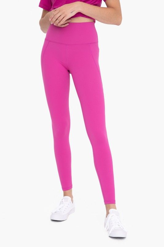 Mono B Tapered Band Essential Solid Highwaist Leggings us.meeeshop - 