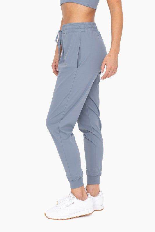 Mono B Solid Pleated Front Joggers - us.meeeshop