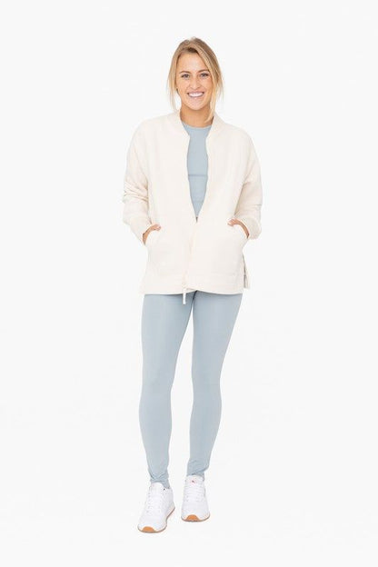 Women's Mono B Microfleece Bomber Jacket - us.meeeshop