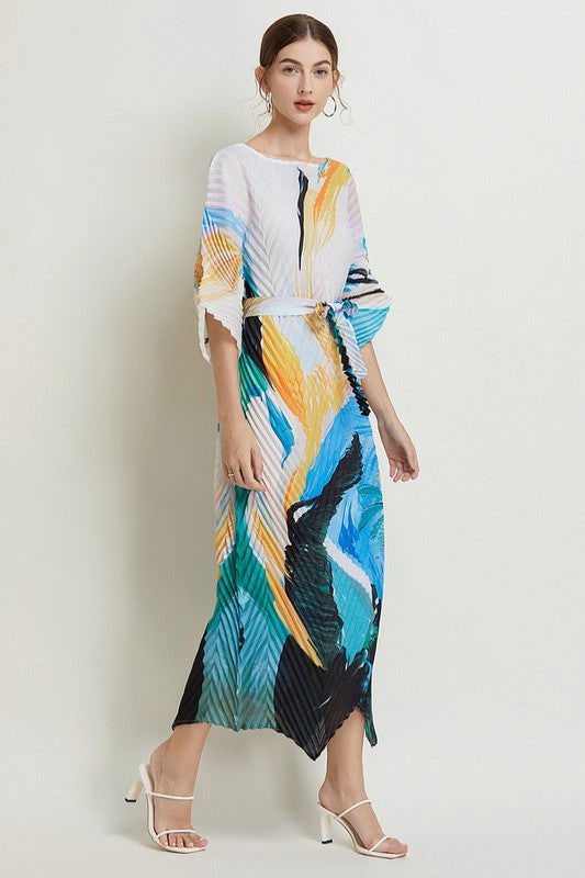 Multi Print Sexy Long Maxi Fashion Dress us.meeeshop - 