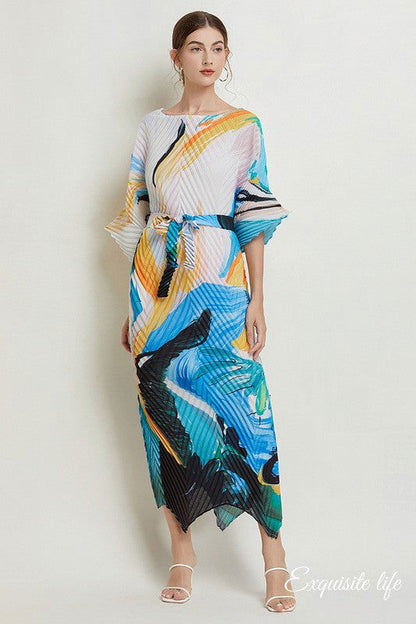 Multi Print Sexy Long Maxi Fashion Dress us.meeeshop - 