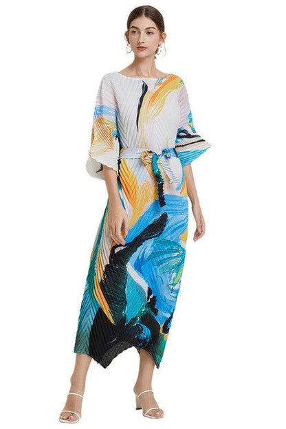 Multi Print Sexy Long Maxi Fashion Dress us.meeeshop - 