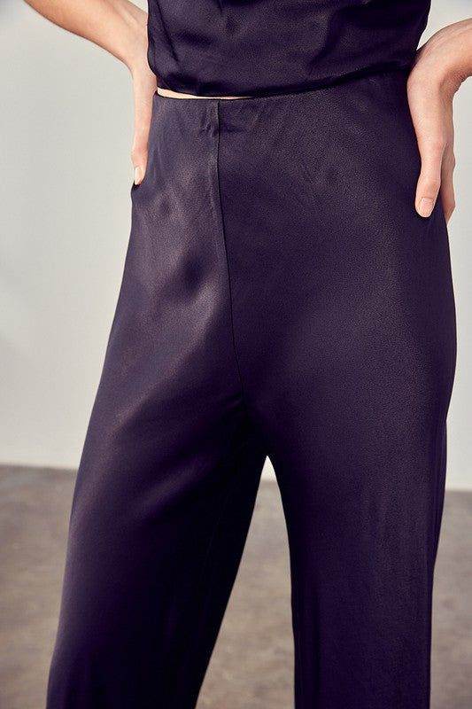 Mustard Seed | Satin Flared Pants - us.meeeshop