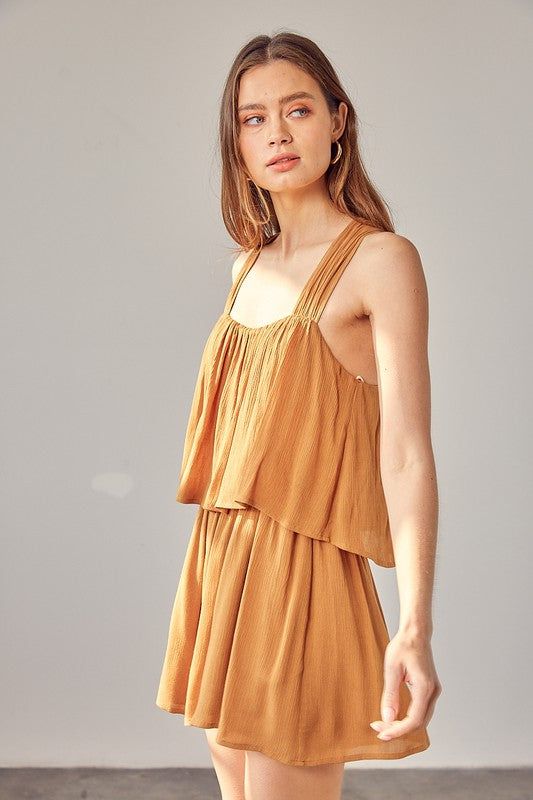 Mustard Seed | Shirring Detail Romper us.meeeshop - 