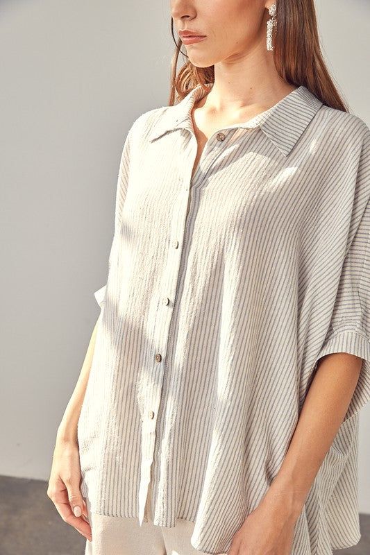 Mustard Seed | Striped Button Up Shirt us.meeeshop - 