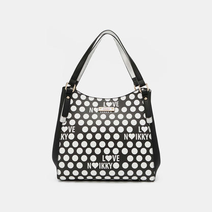 Nicole Lee USA Contrast Polka Dot Handbag us.meeeshop - 