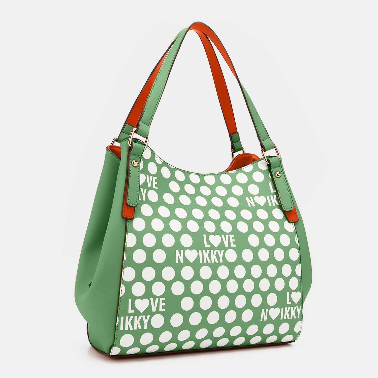 Nicole Lee USA Contrast Polka Dot Handbag us.meeeshop - 