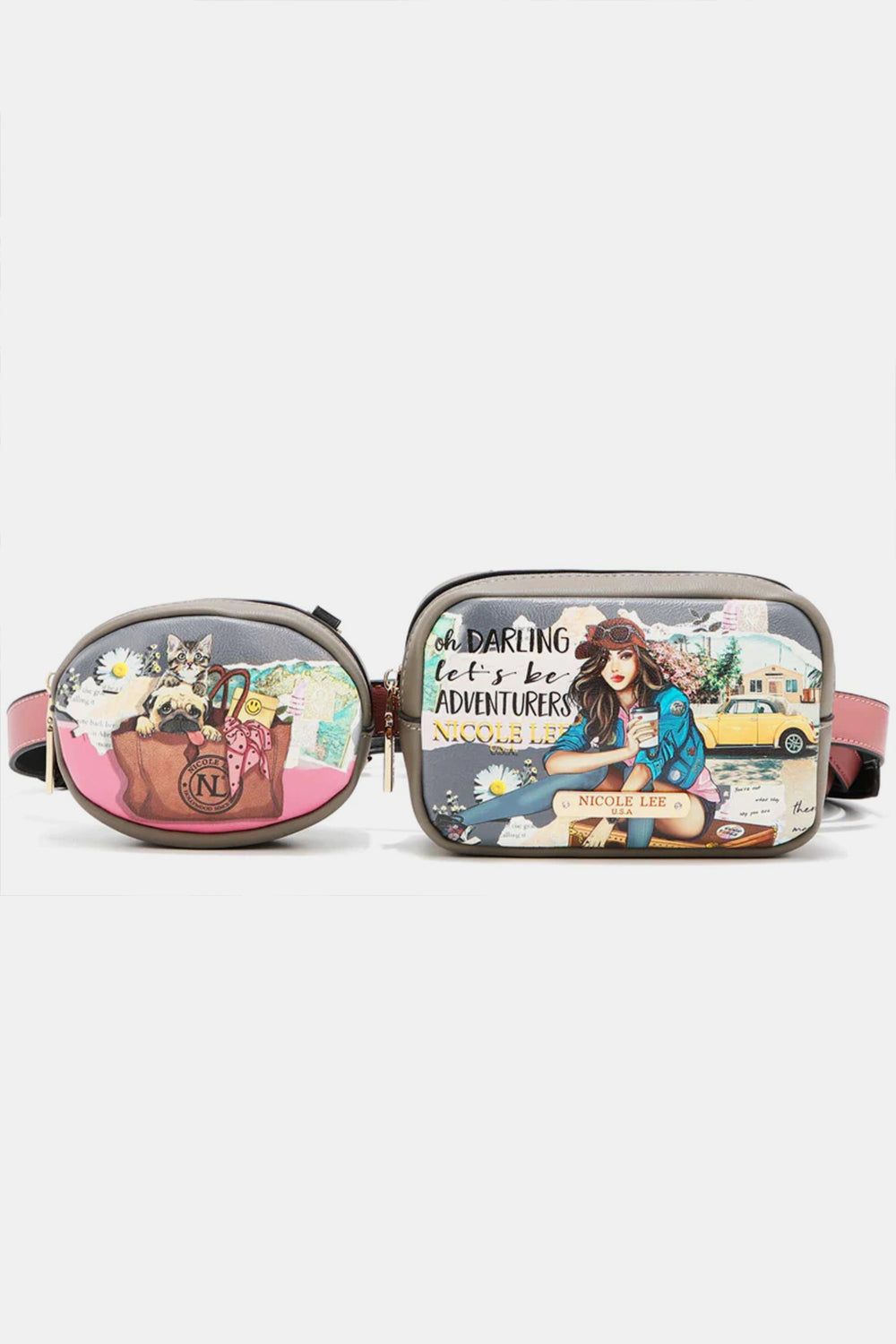 Nicole Lee USA Double Pouch Fanny Pack us.meeeshop - 