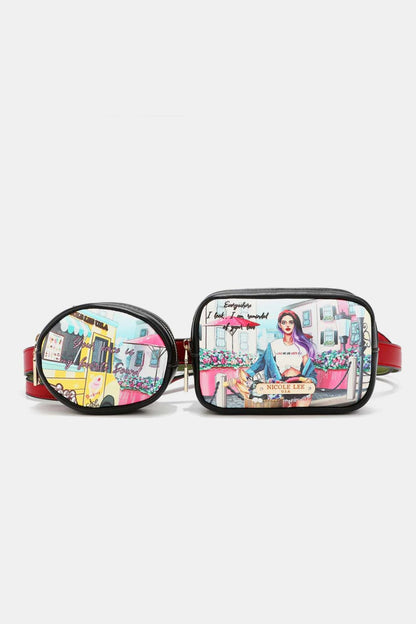 Nicole Lee USA Double Pouch Fanny Pack us.meeeshop - 