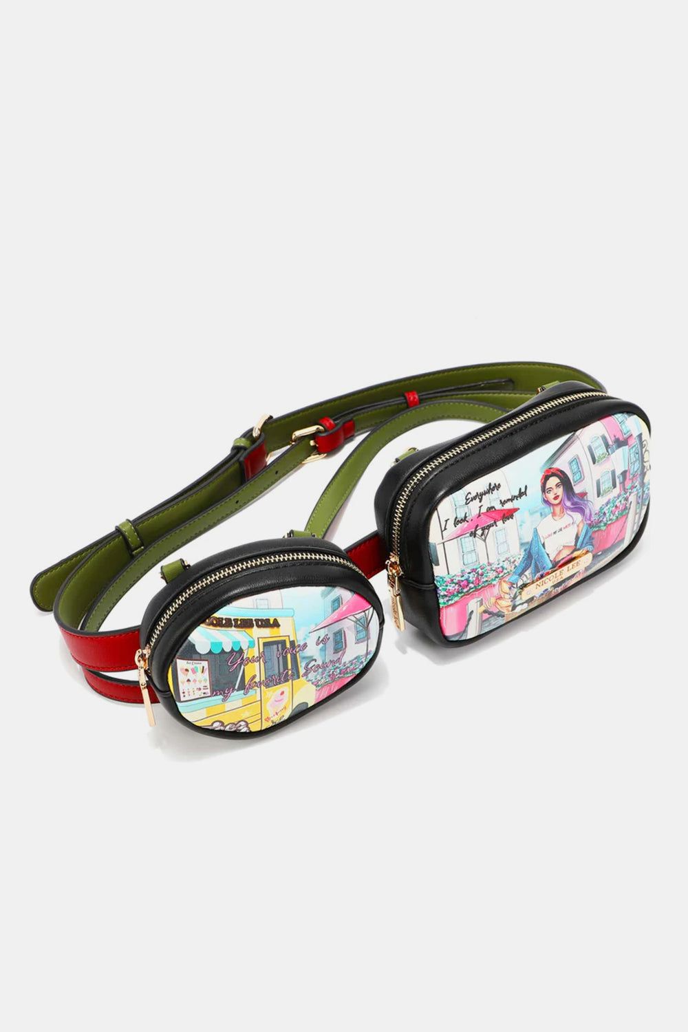 Nicole Lee USA Double Pouch Fanny Pack us.meeeshop - 