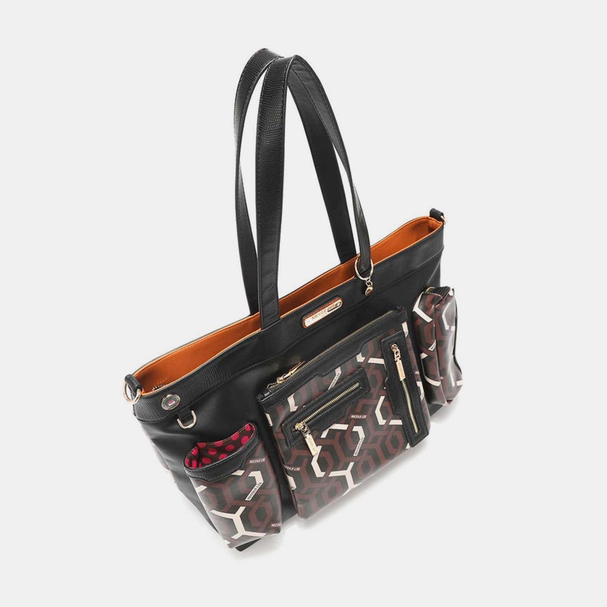 Nicole Lee USA Geometric Pattern Large Handbag us.meeeshop - 