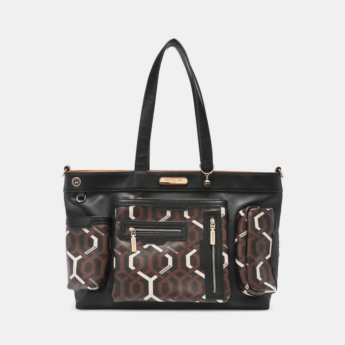 Nicole Lee USA Geometric Pattern Large Handbag us.meeeshop - 