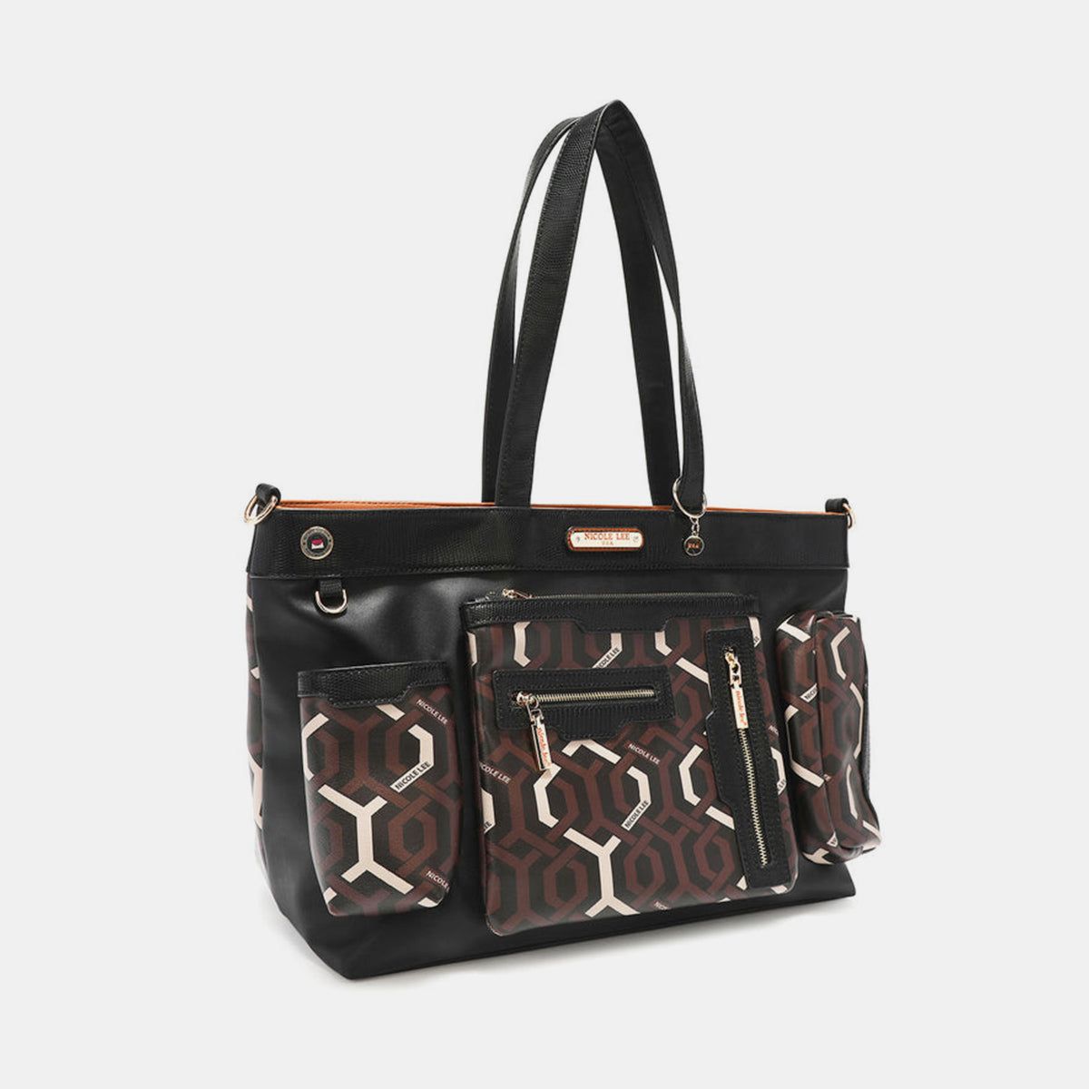 Nicole Lee USA Geometric Pattern Large Handbag us.meeeshop - 