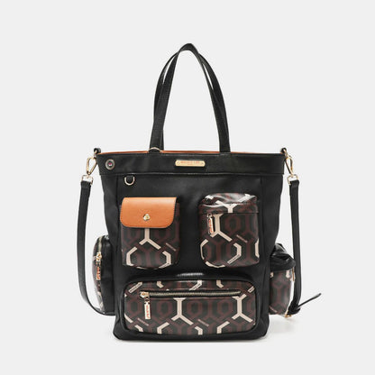 Nicole Lee USA Geometric Pattern Tote Bag us.meeeshop - 