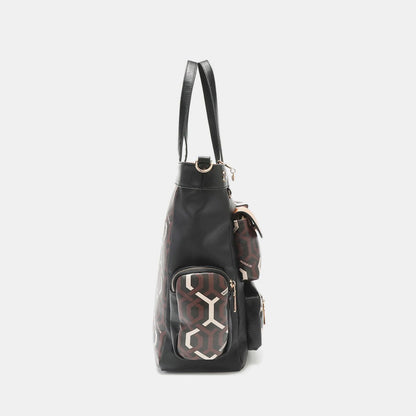 Nicole Lee USA Geometric Pattern Tote Bag us.meeeshop - 