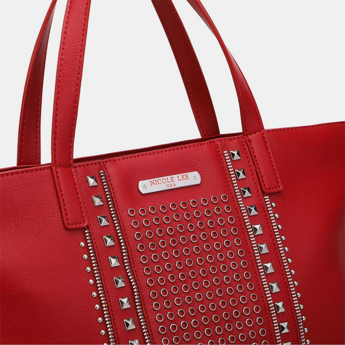 Nicole Lee USA Studded Large Tote Bag us.meeeshop - 