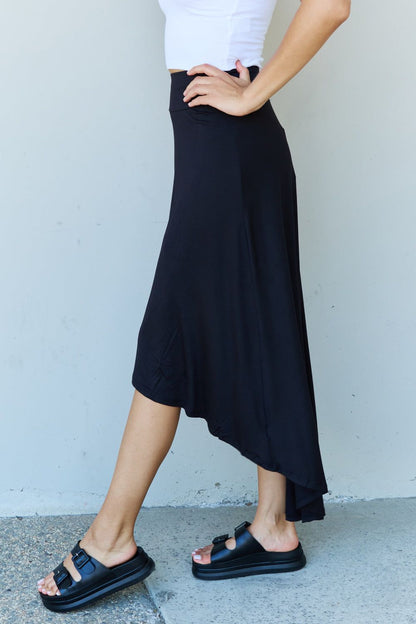 Ninexis First Choice High Waisted Flare Maxi Skirt in Black us.meeeshop - 