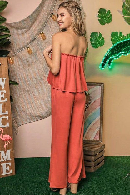 Ninexis | Flare Tube Top With Two Fer Look Jumpsuit | us.meeeshop