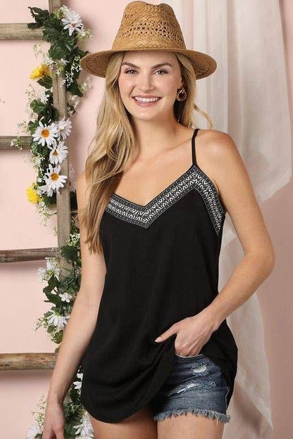 Ninexis | Trim Attached Camisole Top with Adjustable Trim us.meeeshop - Shirts & Tops