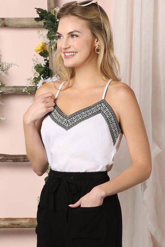 Ninexis | Trim Attached Camisole Top with Adjustable Trim us.meeeshop - 