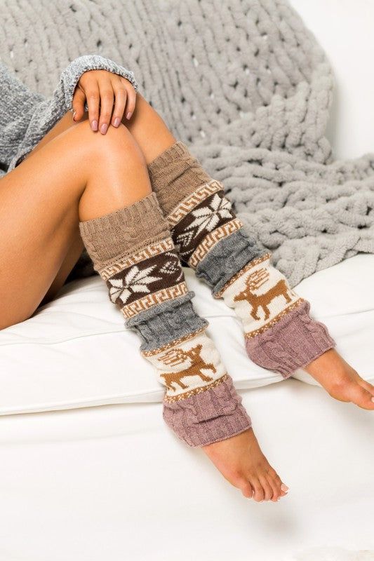 Nordic Snowflake Leg Warmers - us.meeeshop