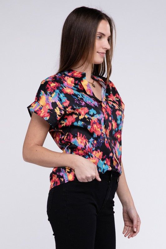 Notch Neck Top us.meeeshop - 