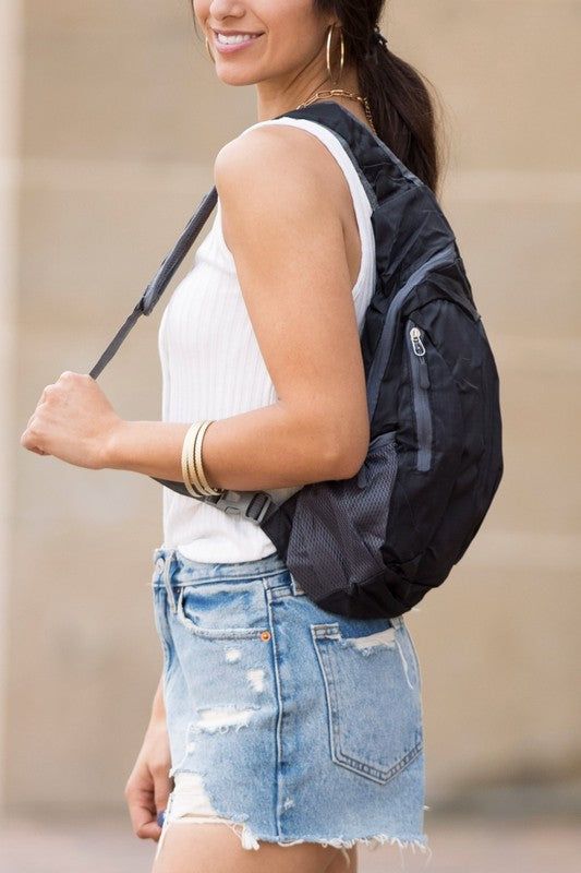 Nylon Packable Sling Bag - us.meeeshop