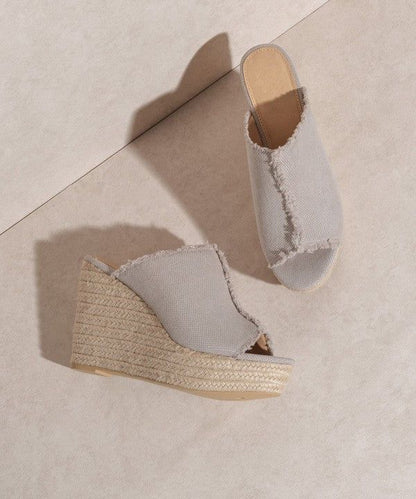 OASIS SOCIETY Bliss - Distressed Linen Wedge us.meeeshop - 