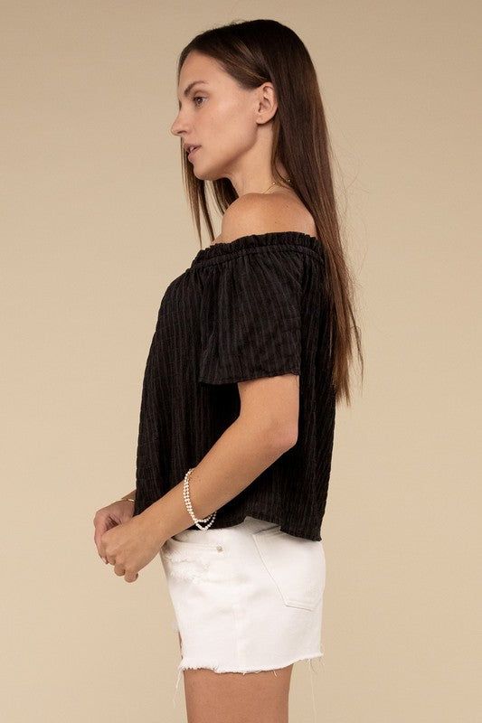 Off Shoulder Top & Shorts Pants Set us.meeeshop - 