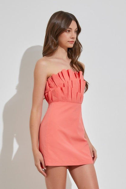 Off Shoulder Ruffle Dress - us.meeeshop