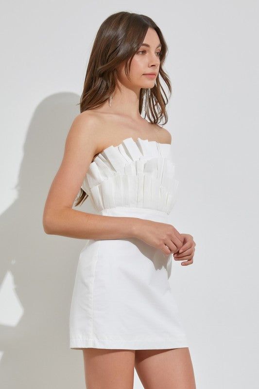 Off Shoulder Ruffle Dress - us.meeeshop