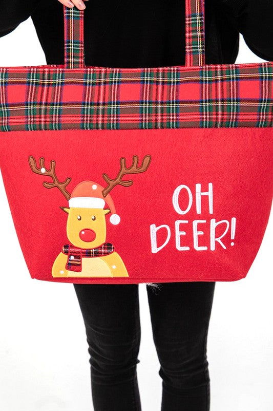 Oh Deer Christmas Oversize Tote us.meeeshop - 