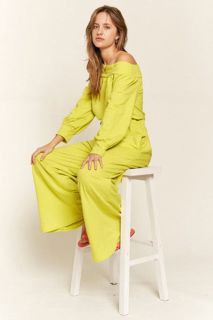 One Shoulder Terry Jumpsuit Plus us.meeeshop - 