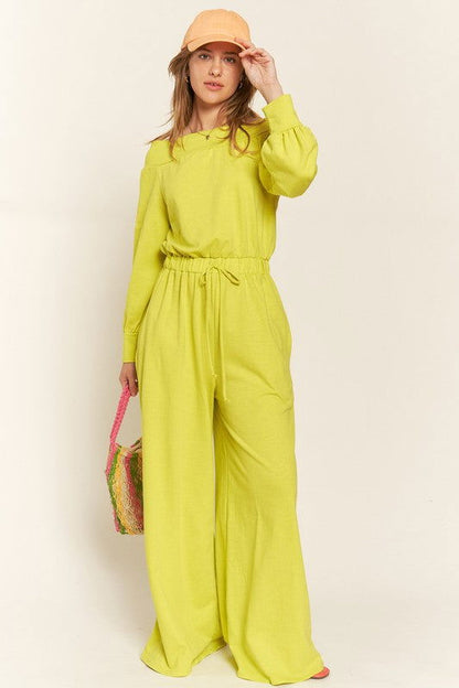 One Shoulder Terry Jumpsuit Plus us.meeeshop - 