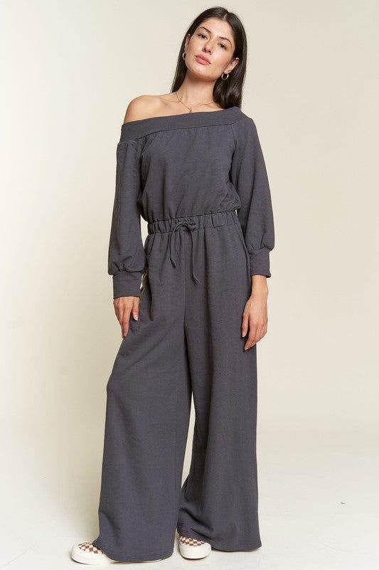 One Shoulder Terry Jumpsuit - us.meeeshop