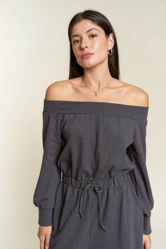 One Shoulder Terry Jumpsuit - us.meeeshop