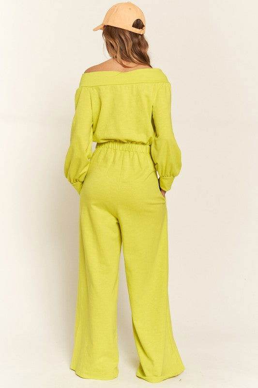 One Shoulder Terry Jumpsuit - us.meeeshop