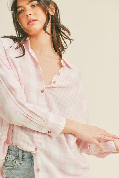 Oversized Button Up Shirt us.meeeshop - 