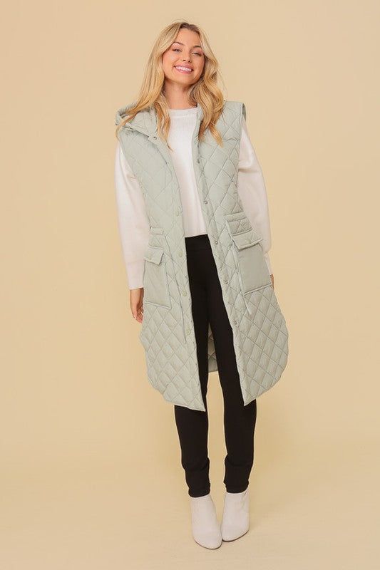 Oversized Quilted Midi Jacket us.meeeshop - Coats & Jackets