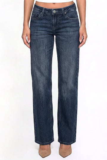 Ymi Women's Luxe Britney Wide Leg Jeans
