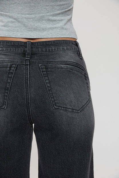 Women's Luxe Bella Seam Detail Wide Leg Jeans
