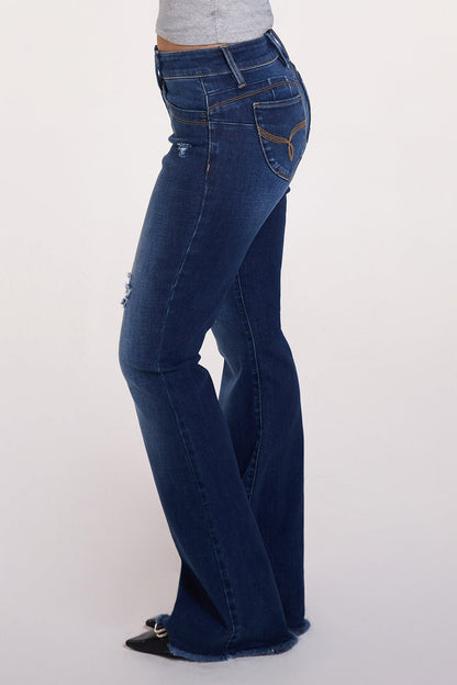 Women's Luxe High Rise Wannabettabutt Flare Jeans