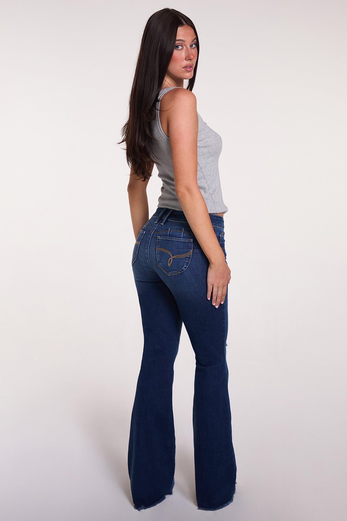 Women's Luxe High Rise Wannabettabutt Flare Jeans